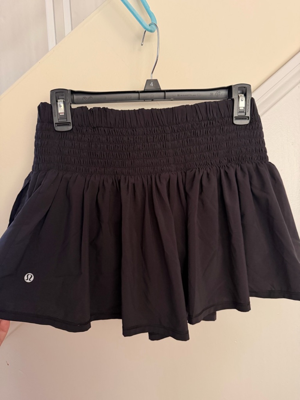 lululemon athletica Black Smocked-Waist Circle Skirt